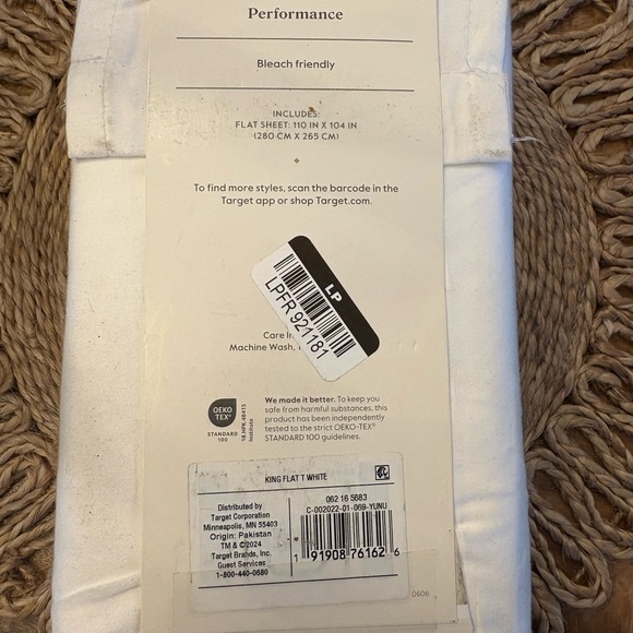 New Threshold Performance Flat Sheet - Cream - Picture 3 of 4